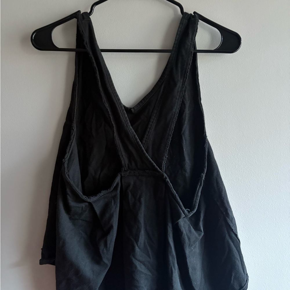 Free People Black Cross Back Tank